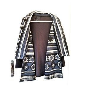 Dolan Big Sur Tribal Print Poncho Cardigan
